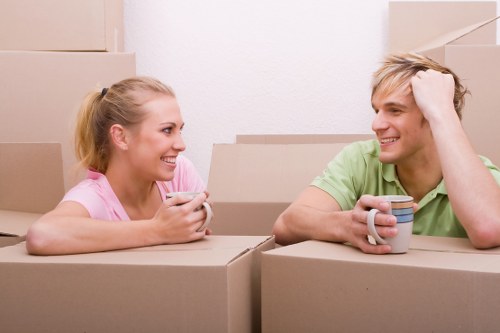 Packed household items ready for a London removal service