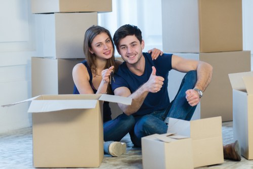 Man with a van loading furniture for a Londonremoval move