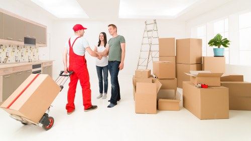 Local movers loading furniture for a flat or house in London