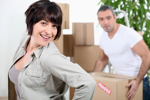 Moving van loaded for a residential move across London