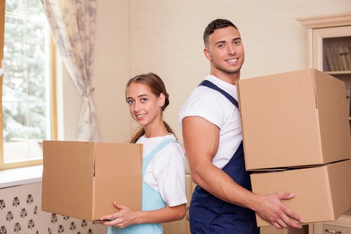 Office furniture collection in a London commercial property